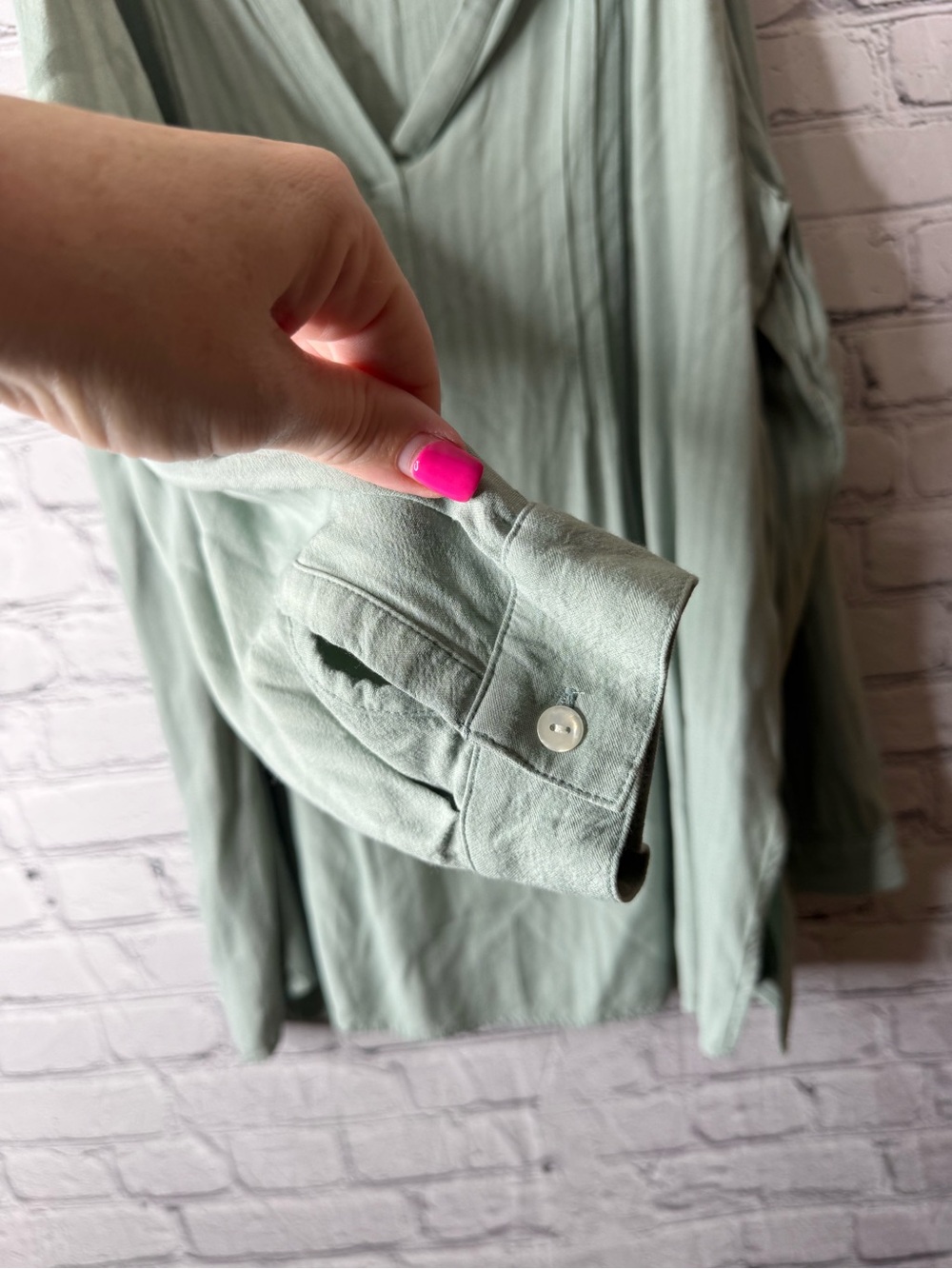 J. Jill Light Sage V-Neck Long Sleeve Women's tunic size xl - Picture 6 of 12